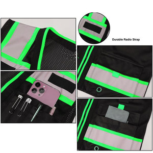 Chaleco de Seguridad para Hombre en Color Negro y Verde, Ajuste Perfecto, Cómodo, Duradero, Diseño Ergonómico Táctico, Embalaje Personalizado - Product Image 4