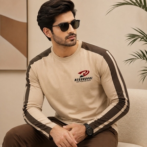 premium cotton casual crew <b>neck</b> breathable comfortable stylish everyday premium comfortable br <b>MEN</b> FULLSLEEVES <b>TSHIRTS</b> <b>MEN</b> FULL - Product Image 5