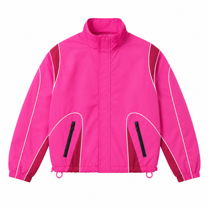 Custom Winter Nylon Hooded Tracksuit Zip-Up <b>Jacket</b> Joggers Set Tricot Warm Casual Sportswear Windbreaker Waterproof Eco-Friendly - Product Image 4