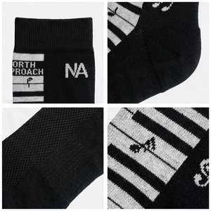 North Approach Crew <b>Socks</b> Striped Breathable <b>Running</b> <b>Socks</b> for Adults Spring Season - Product Image 4
