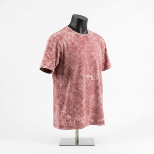 T-shirt surdimensionné en coton 100% tricoté, délavé à l'acide, respirant et à séchage rapide, personnalisable en gros pour hommes - Product Image 3
