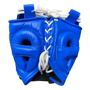 Ensemble de gants de boxe Pro Winning bleus personnalisables, gants de boxe à lacets en cuir véritable, gants d'entraînement pour le kick-boxing. - Product Image 4