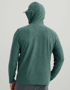 Sweat à capuche de pêche à séchage rapide, léger, anti-humidité, manches longues, polyester, logo personnalisé, pour hommes - Product Image 2