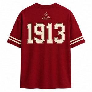เดลต้า ซิกมา ทีต้า ดีเอสที 1913 เสื้อยืดแขนสั้นสีแดงเสื้อยืดลำลองผู้ชายผ้าฝ้ายคอกลมทรงพอดีตัว - Product Image 3