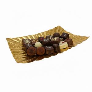 Plateau de service luxueux en or martelé pour chocolats, bonbons et desserts, idéal pour les fêtes et événements, à prix raisonnable - Product Image 3