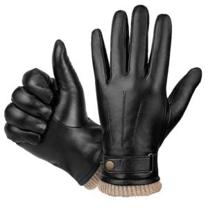 Guantes de Piel de Oveja Cómodos y de Calidad al por Mayor, Guantes Casuales de Invierno a la Moda - Product Image 1