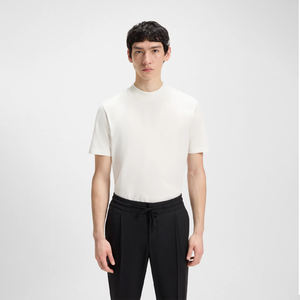 Camiseta de Algodón Blanca Premium para Hombre, Manga Corta, Cuello Redondo, Lisa, Informal, Básica, para Uso Diario - Product Image 1