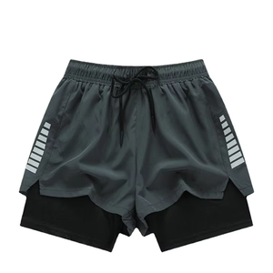 Double <b>Layer</b> Basketball Shorts for Men Fashionable Workout Shorts with Compression Inner Premium Sports Shorts for Outdoor - Product Image 6
