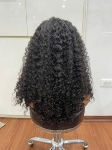 Meilleures ventes! Perruque en cheveux humains avec fermeture en dentelle centrale, cheveux bouclés birmans soyeux et naturels pour femmes, style doux - Product Image 5