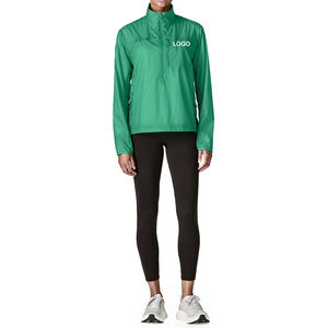 Veste coupe-vent ultra-légère pour femme, demi-zip, pliable, en nylon, pour la course à pied, la randonnée, coupe-vent, extérieur, personnalisable, marque privée - Product Image 6