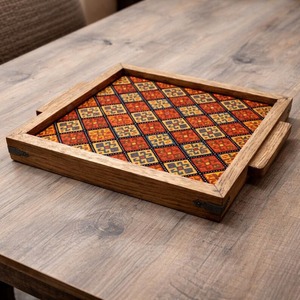 Custom Design Printed <b>Tray</b> For Kitchen Serving Printed Wood <b>Tray</b> With Natural Finish FROM India - Product Image 3