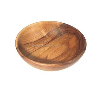Bol de service en bois de style européen moderne, fait à la main, sans BPA, pour les fêtes, avec une texture lisse écologique et une forme artistique - Product Image 4