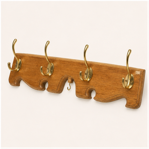Wholesale Modern Solid Wall Mounted Coat <b>Rack</b> with 4 Polished Brass Hooks Premium Entryway Organizer for Coats Hats and Bags - Product Image 5