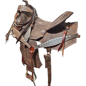 Selle de cheval Western en cuir de qualité supérieure pour la course de baril, toutes tailles disponibles - Product Image 2
