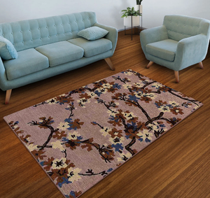 Tapis multicolores rose clair, base en laine tuftée à la main, haute qualité, fait main, écologique, antidérapant, pour salon, enfants, usage commercial - Product Image 1