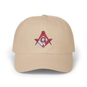 Custom Canada Freemason Baseball Cap Green Red White Embroidered Square Compass G Logo Adjustable <b>Hat</b> - Product Image 3