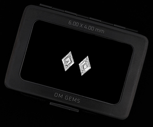 6.0 X 4.0 MM, Par de diamantes cultivados en laboratorio, corte en forma de cometa, diamante en forma de rombo, diamante blanco, diamante creado en laboratorio para la fabricación de joyas - Product Image 6