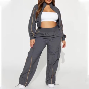 Conjunto de Chaqueta Cortavientos de Nailon Personalizable con Logotipo, para Hombre y Mujer, Tallas Grandes, Chaqueta Cortavientos de Invierno - Product Image 2