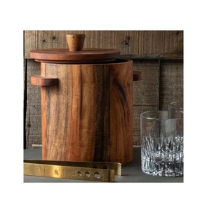 Barril de Madera con Interior de Acero Inoxidable, Tamaño Personalizado, para Cerveza y Vino, Diferentes Diseños Disponibles, Cubo de Hielo de Madera - Product Image 1