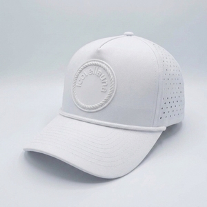 Gorra de golf personalizada de alto rendimiento con perforaciones láser, parche de goma 3D, etiqueta privada OEM, panel frontal deportivo para playa - Product Image 2
