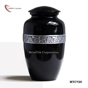 Urne de crémation adulte en métal massif noir Antique Style américain mémorial cendres souvenir bas prix en gros urne funéraire pour l'enterrement - Product Image 6