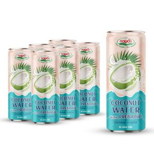 Agua de coco naranja 320ml lata NAWON Vietnam fabricante mejor precio al por mayor OEM ODM diseño de muestra gratis y soporte de marketing - Product Image 5