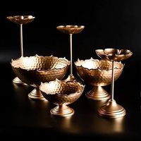 Lot de 9 bols décoratifs ronds en métal Art Déco pour la maison et le bureau, pour fleurs flottantes et thé