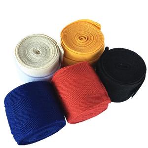 Bandages de boxe en coton et nylon de haute qualité, doux, avec logo personnalisé, semi-élastiques, tailles personnalisées pour Muay Thai, MMA, boxe - Product Image 5