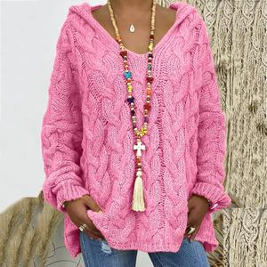 Jocoo Jolee Women's Autumn Twist Knitted XXXL Pullovers Casual Solid <b>Hooded</b> Sweatshirts Europe Style Streetwear <b>Jumpers</b> Picture - Product Image 1