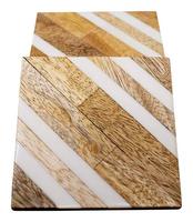 Sous-verre en MDF fait main avec incrustation en résine époxy, logo personnalisé, pour café, thé, décoration maison, hôtel, restaurant, vente en gros