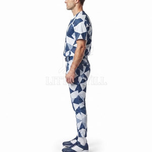 Ensemble d'uniformes de baseball pour hommes adultes de qualité supérieure, tissu en polyester respirant et léger, personnalisable, vêtements d'entraînement pour les sports d'équipe - Product Image 3