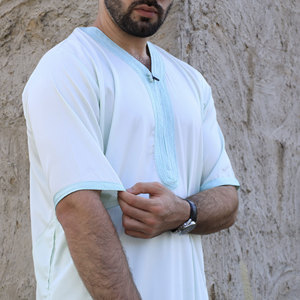 Proveedor de Thobes Personalizados, Túnica Árabe Tradicional, Tela Elástica de Algodón, Servicio OEM para Marcas de Moda y Pedidos al por Mayor - Product Image 1