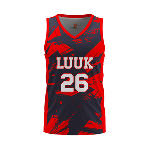 Camiseta de Baloncesto Personalizada con Logotipo Frontal Impreso por Transferencia de Calor, Transpirable, que Absorbe la Humedad, Talla Grande, sin Mangas, Cuello en V - Product Image 4