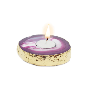 Crystal Stone Natural <b>Pink</b> Onyx agate Carved Handmade Natural Stone <b>Candle</b> <b>Holder</b> Gemstone Agate Healing Wholesaler - Product Image 1