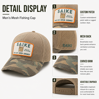 Gorra de Béisbol de Alto Rendimiento para Pesca, Personalizada con Impresión, Estilo de Vida al Aire Libre, Logotipo Personalizado, Fabricante OEM, Etiqueta Privada, Venta al Por Mayor
