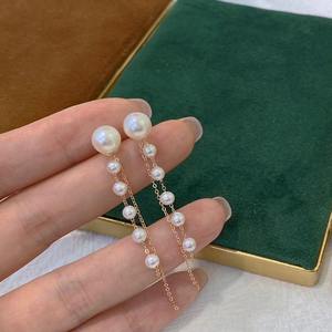 Edison Purple <b>Pearl</b> <b>Earrings</b> in Natural Color 12-11mm G18k Gold with 12-11mm G18k Gold 12-11mm G18k Gold Charm purple Gift Box - Product Image 2