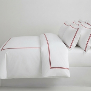 Ensemble de housse de couette moderne T-150 en polyester blanc avec point de couture Baratta, 3 pièces, respirant, toutes saisons, taille King, pour usage domestique - Product Image 5