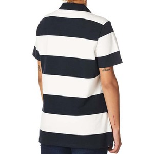 Polo a Rayas para Mujer, Manga Corta, Algodón Oxford, Estilo Casual, Color Azul Marino y Blanco, Corte Regular - Product Image 6