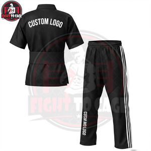 Uniforme de karaté et de freestyle durable de qualité supérieure, blanc avec noir, uniforme de kickboxing freestyle - Product Image 2