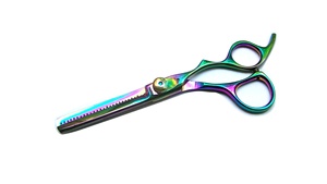 Đa Màu Sắc Thép Không Gỉ Vẻ Đẹp Hiệu Cắt Tóc Salon Tóc Cắt Dao Cạo Kéo Với Cao Su Xử Lý Cho Tiệm Cắt Tóc - Product Image 3