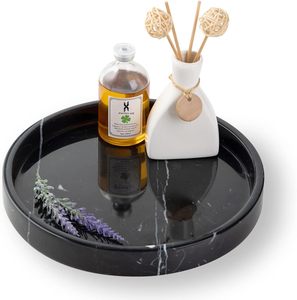 Plateau de service décoratif noir pour fruits, idéal pour salle de bain, cuisine, table de chevet, porte-bijoux et bagues, élégant accent de table. - Product Image 6