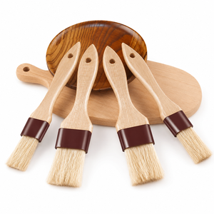 Kit de brosses à pâtisserie en bambou, résistantes au four (imperméables, compatibles lave-vaisselle pour le barbecue et la cuisson, pour badigeonner les sauces et la pâte à pain) - Product Image 2