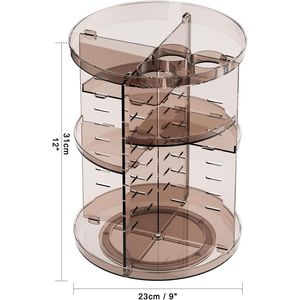 Organizador de Maquillaje Ajustable para Encimera con Bandejas Giratorias, Estante de Exhibición de Cosméticos para Almacenamiento de Productos para el Cuidado de la Piel y Perfumes - Product Image 2