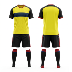 Uniforme de Fútbol para Equipo - Sublimado, Transpirable, 100% Poliéster |   Camiseta Ligera de Secado Rápido con Cuello Redondo y Manga Corta |   Unisex - Product Image 1