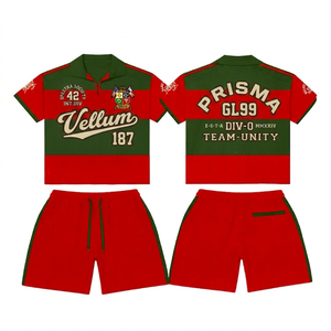 Ensemble T-shirt et short en molleton de coton épais 320 GSM, jaune, délavage vintage, logo sérigraphié, personnalisé, 2 pièces - Product Image 6