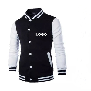 <b>Mens</b> Maroon <b>White</b> Canvas Varsity <b>Jacket</b> Button Baseball Style Casual Streetwear Outerwear College Bomber <b>Jacket</b> 100% Wool - Product Image 3