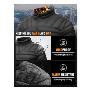 Mens Puffer <b>Jacket</b> Lightweight <b>Packable</b> Water Resistant Insulated Winter Puffy Coat for Travel Ski Casual Outdoor <b>Jackets</b> - Product Image 3