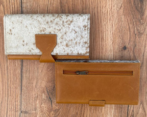 กระเป๋าสตางค์หนังวัวสไตล์ตะวันตกสำหรับผู้หญิงกระเป๋าสตางค์สำหรับเดินทางใส่บัตรเครดิตได้หลากหลายแบบ - Product Image 4