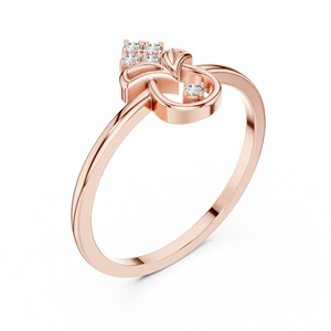 Elegante Anillo Abierto Geométrico en Oro Rosa para Mujer, Joyería Minimalista de Moda para Compromiso o Aniversario, Regalo - Product Image 4
