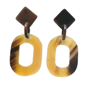 Pendientes Colgantes de Cuerno de Búfalo Natural Chapados en Oro Hechos a Mano de Alta Calidad para Mujer, Accesorio de Moda de Tendencia, Gran Venta - Product Image 5